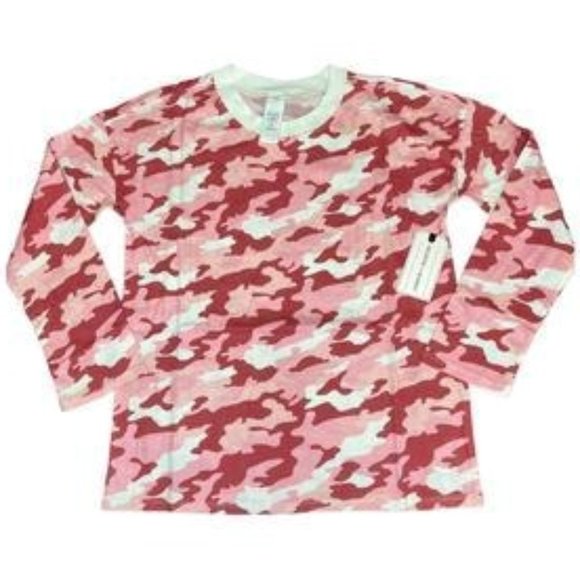 Melrose and Market Girls Long Sleeve Camo Print T-Shirt Pink Size L (10/12) NWT - Picture 1 of 6
